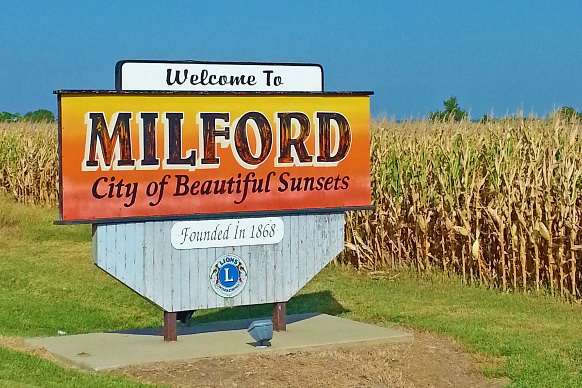 Welcome to Milford, Kansas - City of Beautiful Sunsets